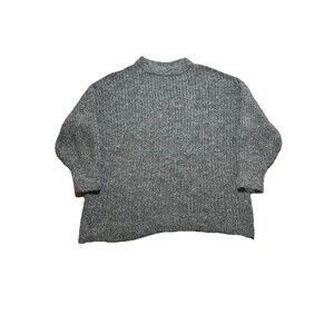 Old Navy Mock Neck Sweater Womens 3X Plus Size Gray Wool Blend Cozy Knit Top